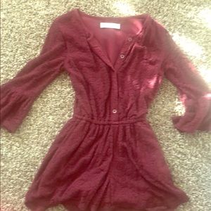Burgundy romper